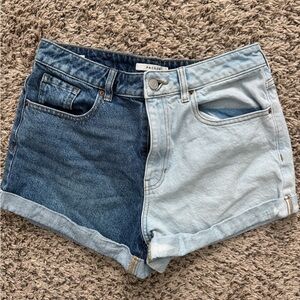 PacSun Two Toned Denim Jean Shorts
